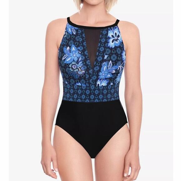 Swim Solutions NWT Tummy Control One Piece Swimwear Women 12 - Picture 11 of 12